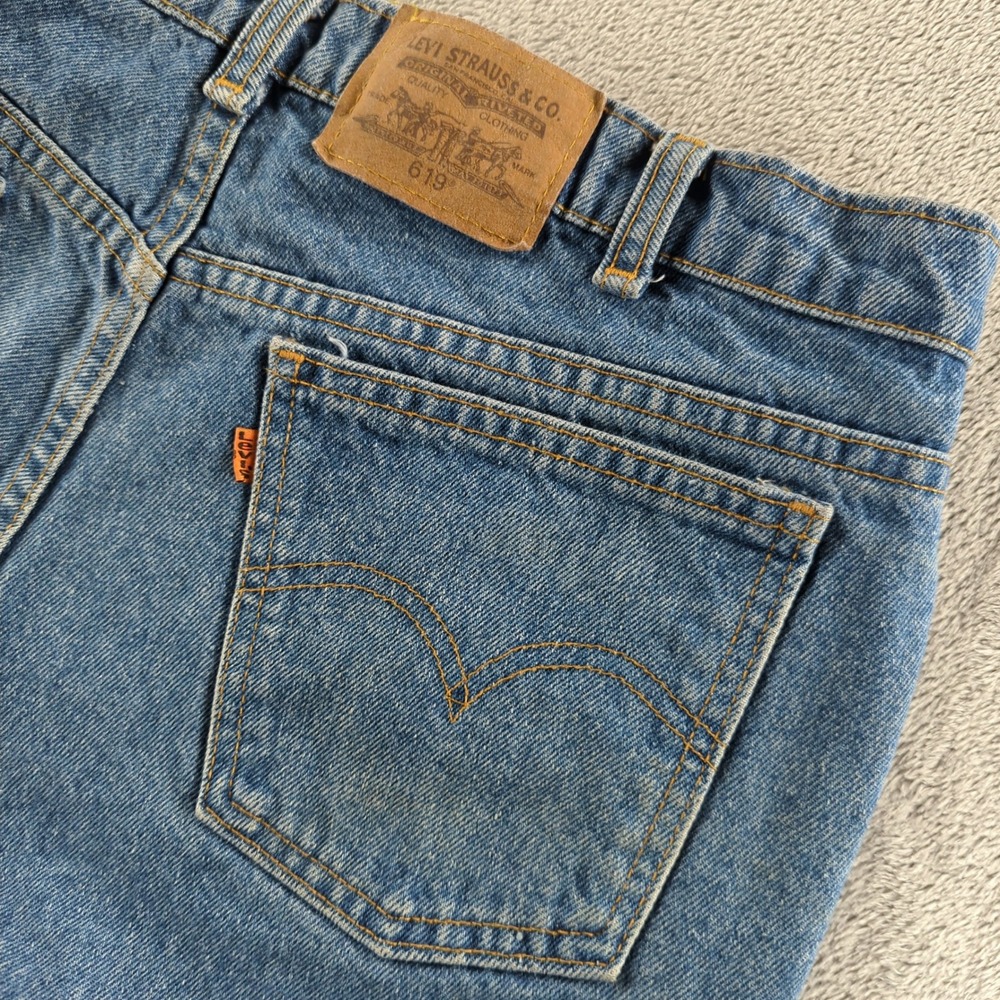 Vintage 90s Levis Orange Tab Jeans Mens 38 (Fits 36x29) Blue Faded Relaxed